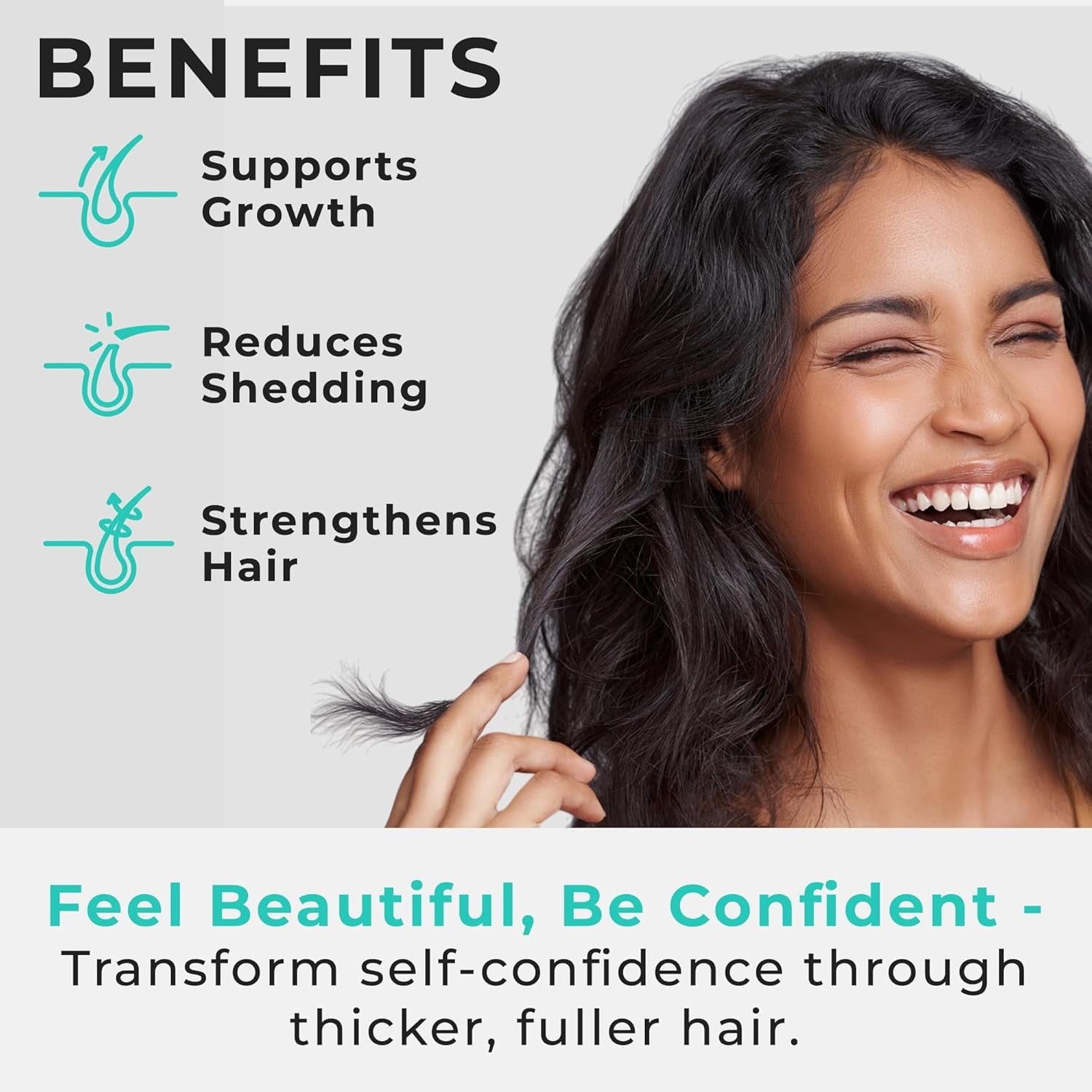 Hair Plus MD Hair Growth Supplement 120 Capsules | Clinically Proven Formula for Thicker, Fuller Hair