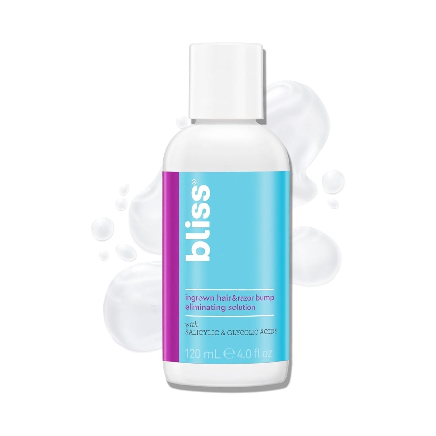 Bliss Ingrown Hair & Razor Bump Eliminating Solution - 120ml | AHA & BHA Exfoliating Toner for Smooth, Bump-Free Skin