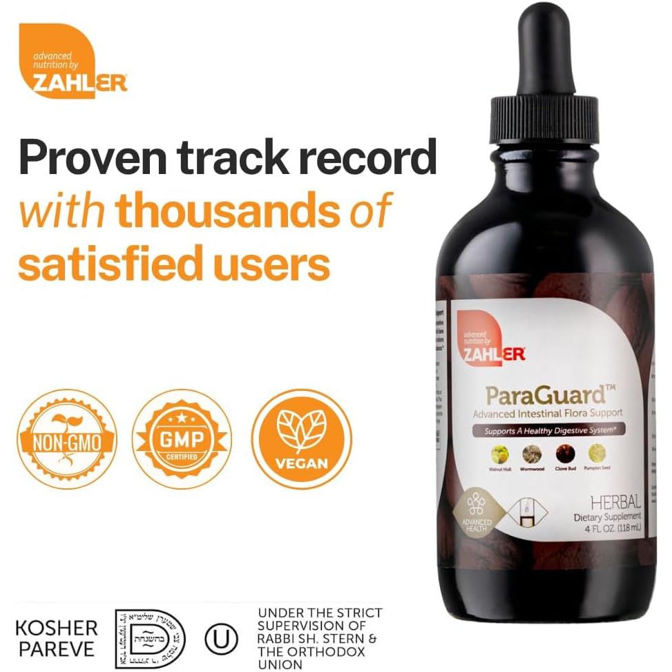 Zahler ParaGuard Liquid Drops – 118ml | Advanced Intestinal & Digestive Support with Wormwood & Herbal Cleanse Formula