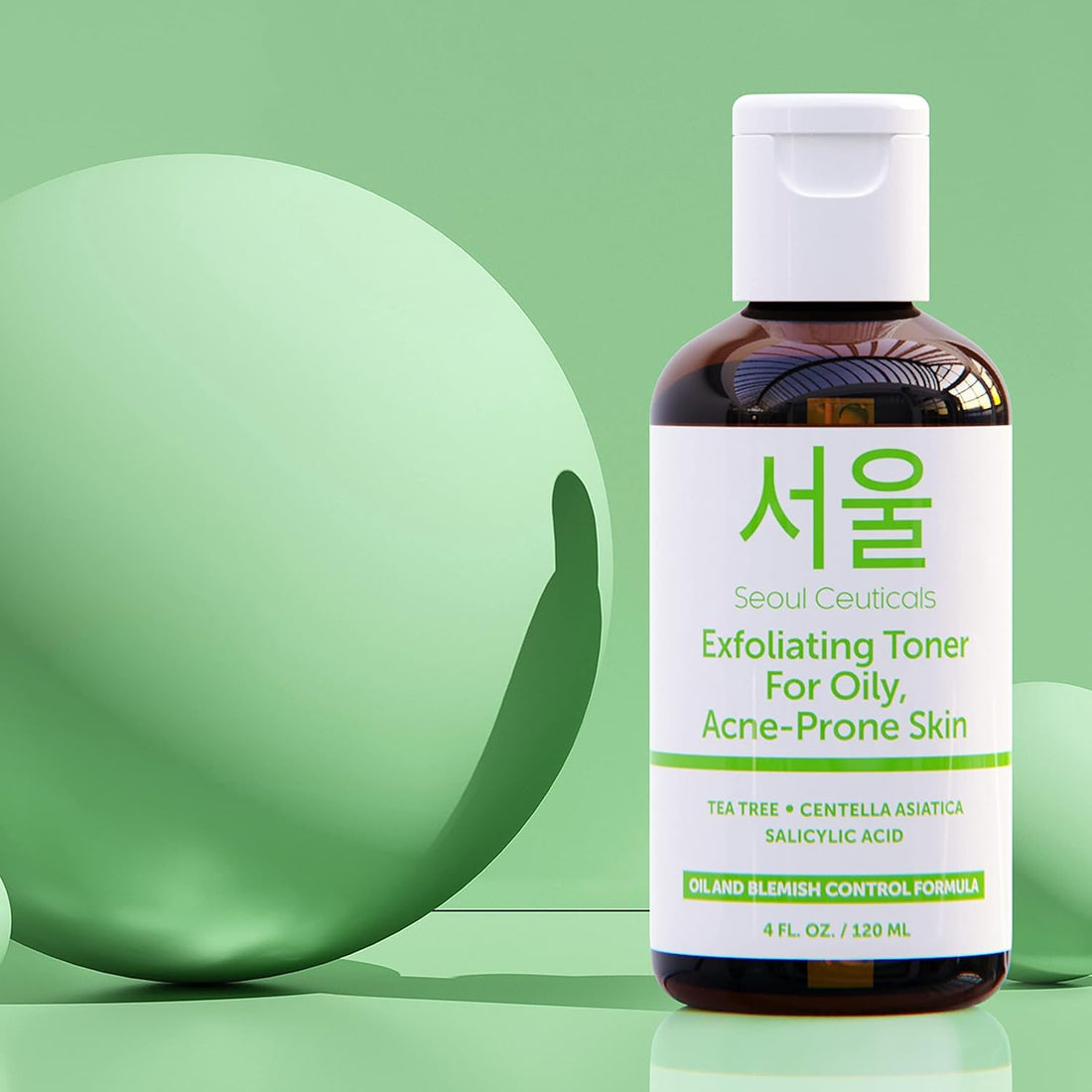 SeoulCeuticals Exfoliating Toner for Oily, Acne-Prone Skin 120ml | Clarifying BHA Toner with Salicylic Acid, Tea Tree & Centella