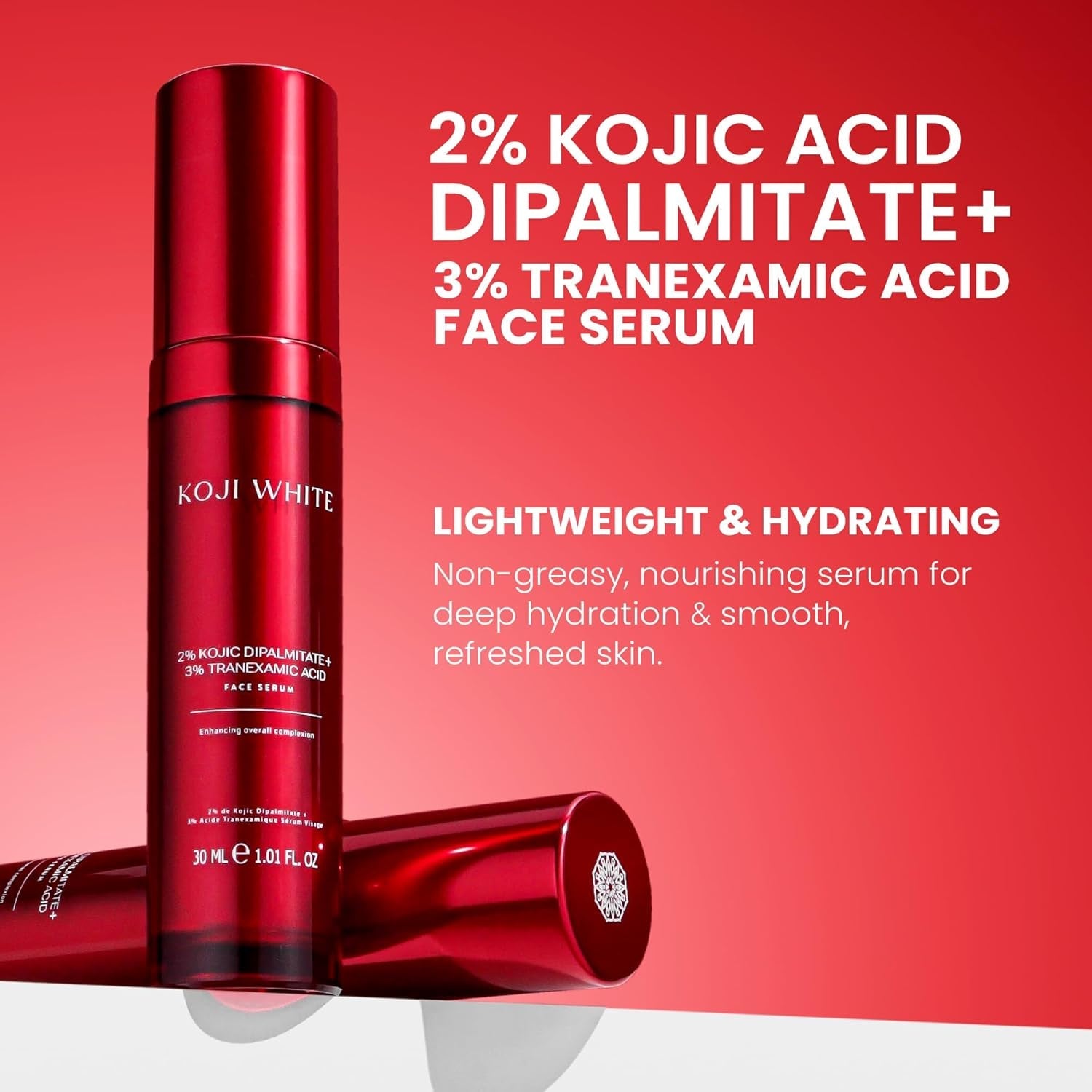 Koji White Kojic Dipalmitate + Tranexamic Acid Dark Spot Serum 30 ml | Brightens, Evens Skin Tone & Smooths Texture