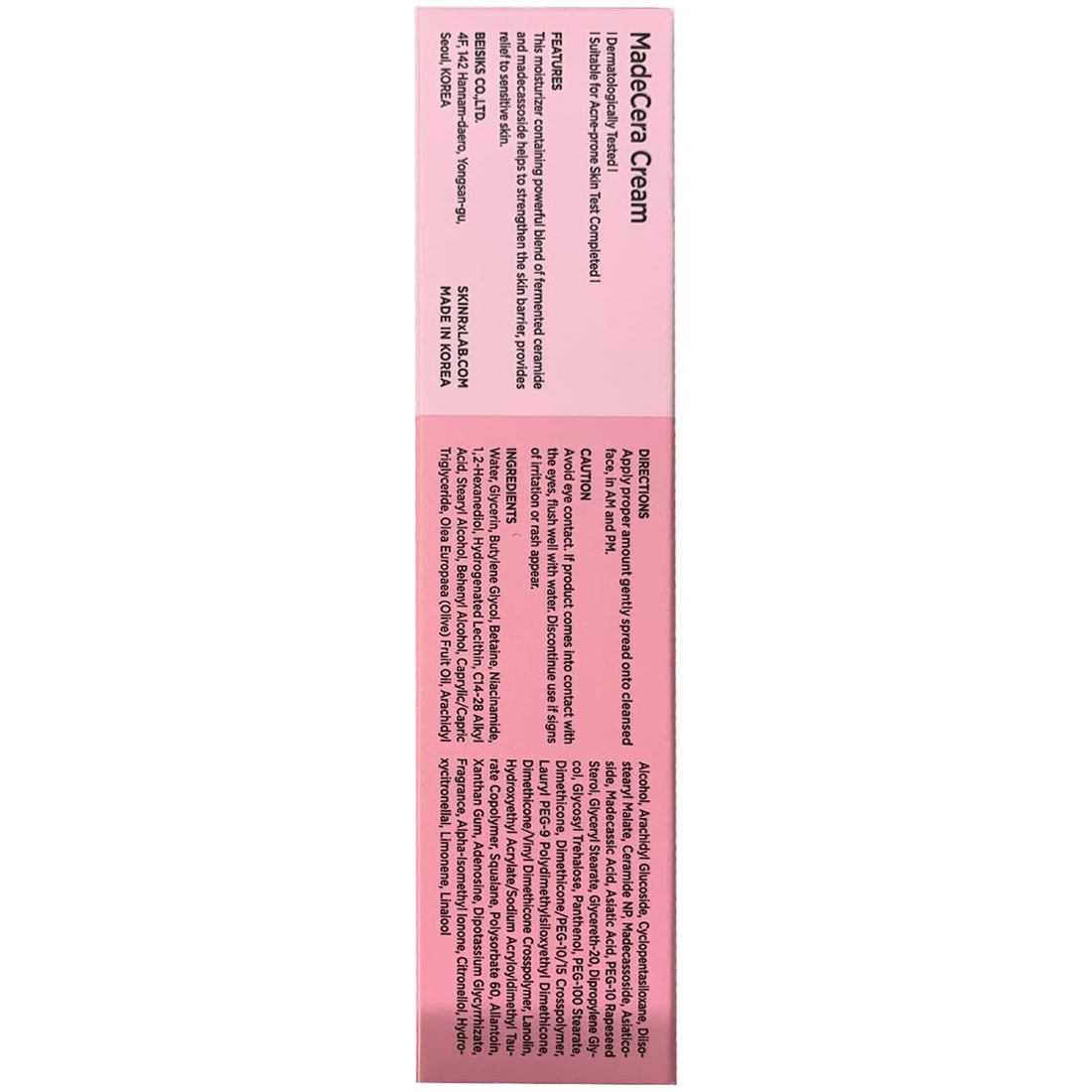 BEISIKS SKINRxLAB MadeCera Cream – 50ml | Intensive Moisturiser for Sensitive, Dry & Aging Skin