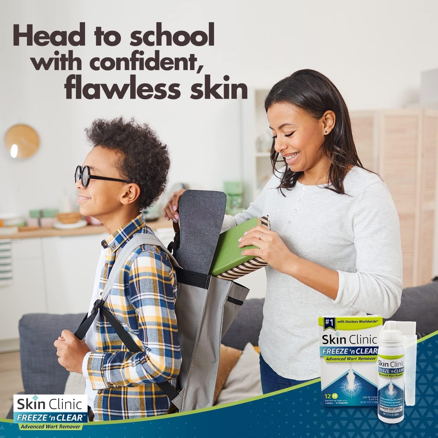 Skin Clinic FREEZE ’n CLEAR Advanced Wart Remover – 80ml | Doctor-Trusted Cryotherapy for Common & Plantar Warts