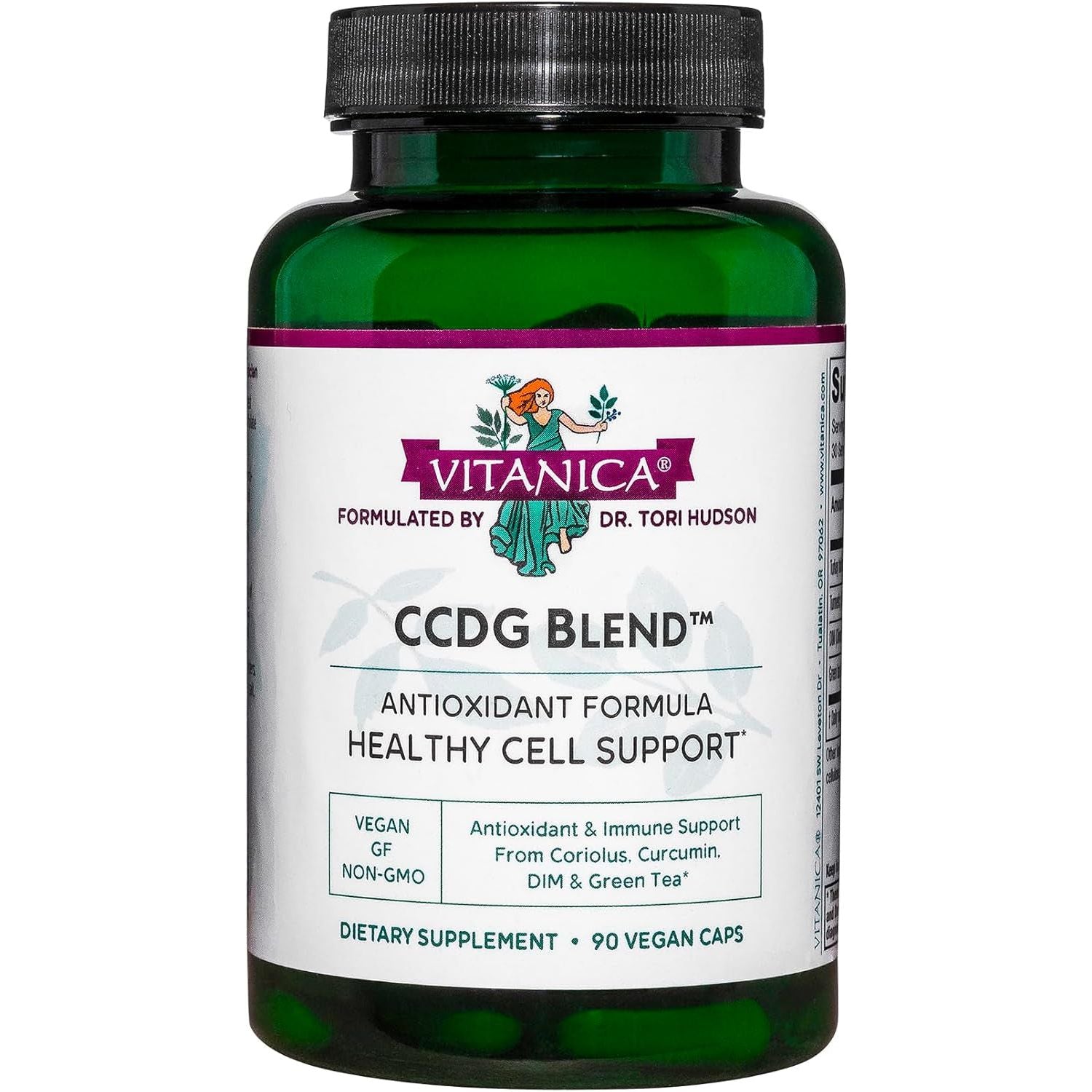 Vitanica CCDG Blend 90 Capsules | Antioxidant-Rich Immune & Hormonal Support with DIM, Mushrooms & Turmeric