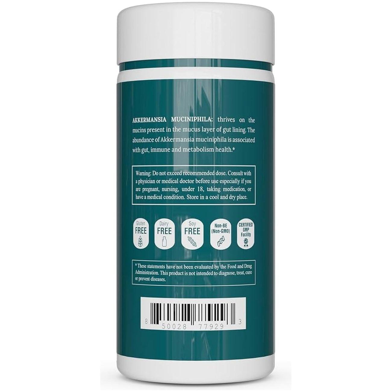 UpNourish Akkermansia Muciniphila - 60 Capsules | Advanced Gut Health & Metabolism Support