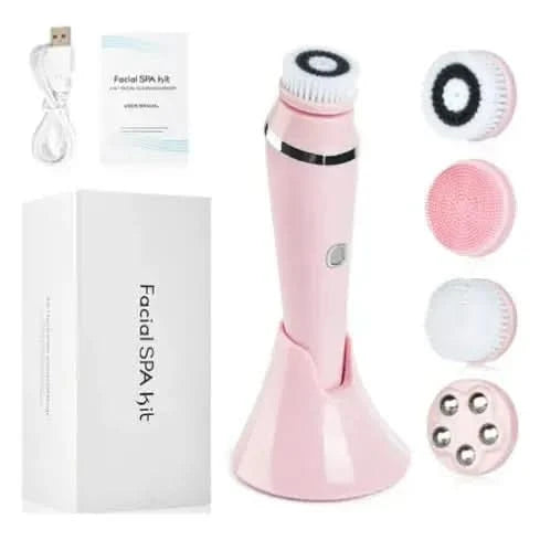 4-in-1 Facial Cleansing Brush: Cleanse, Exfoliate & Revitalize Your Skin
