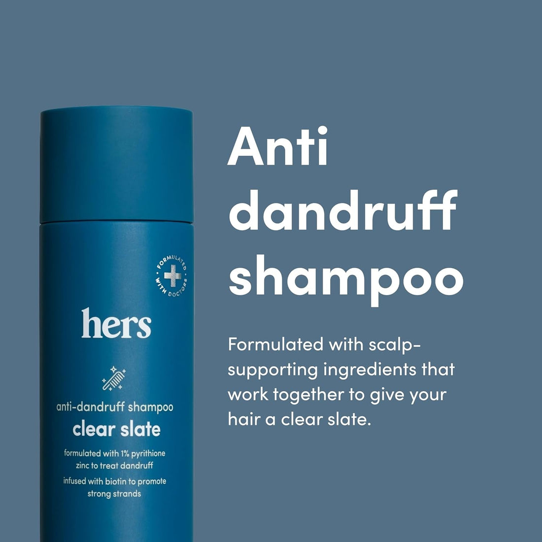 Hers Clear Slate Anti-Dandruff Shampoo 190ml (2 Pack) | Flake Control & Scalp Support for Women