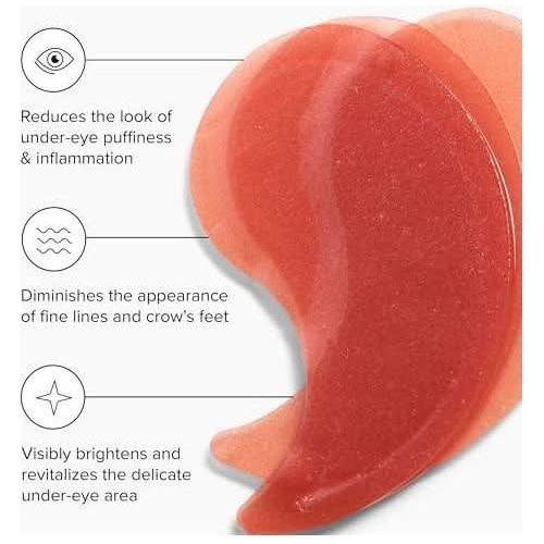 DRMTLGY Brightening Eye Masks 60 Under Eye Patches | Caffeine-Infused Hydration & Puffiness Reduction