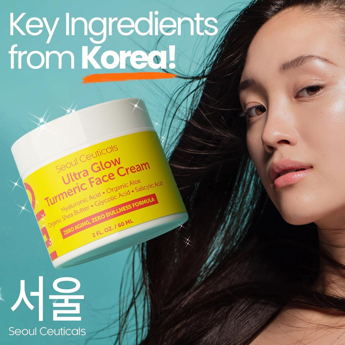 SeoulCeuticals Ultra Glow Turmeric Face Cream – 60ml | The Multi-Action Brightening &  Resurfacing Cream for Dull Ageing Skin