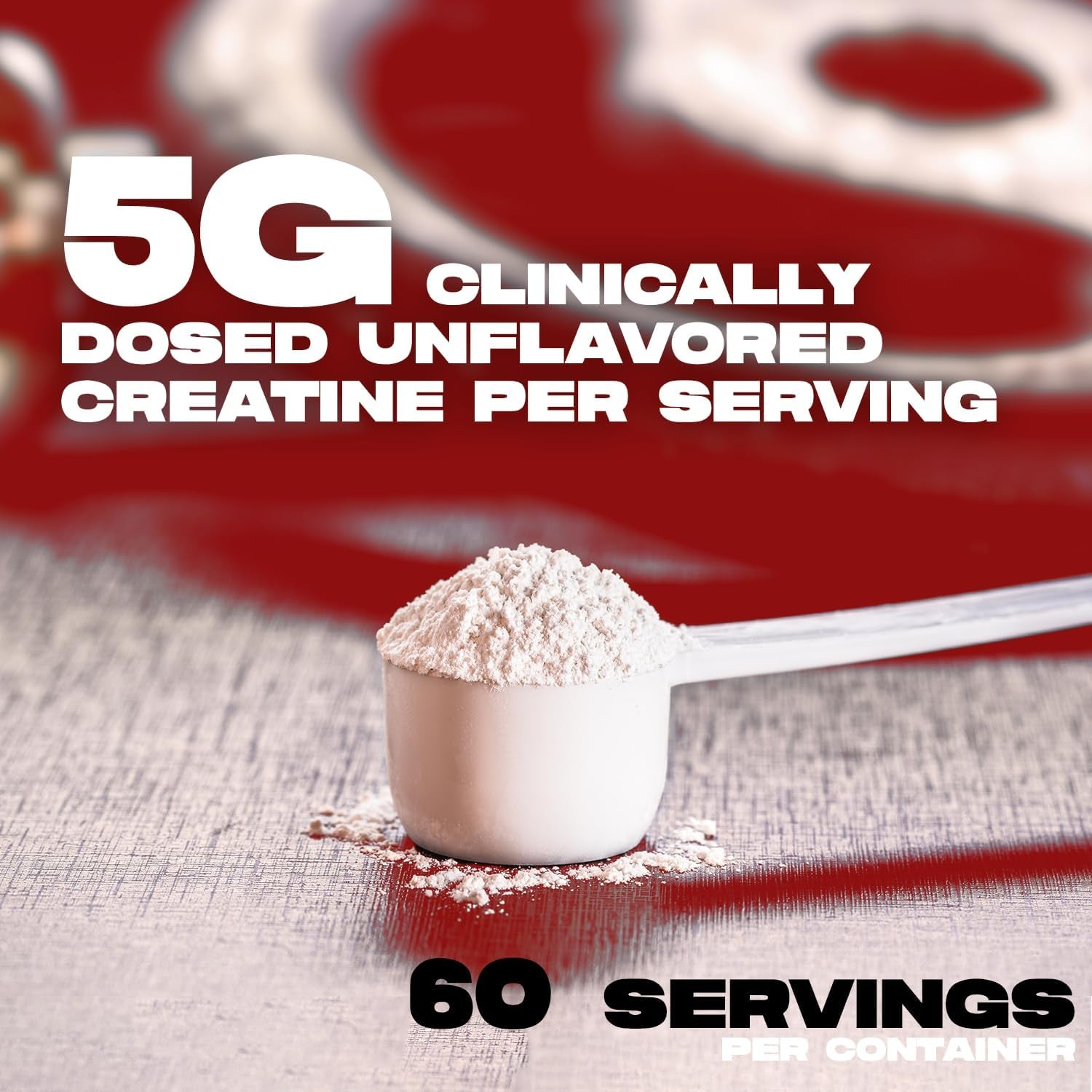 ALPHA LION Creatine Monohydrate Powder 300g (60 Servings) | 5g Pure Creatine | Strength, Size & Performance Boost