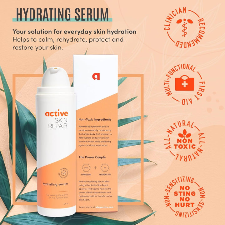 BLDG ACTIVE Skin Repair Hydrating Serum 148ml | Hyaluronic Acid Face & Body Serum for Deep Hydration & Skin Barrier Support