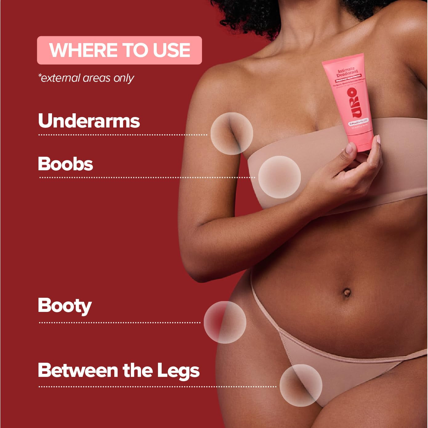 O Positiv URO Intimate Deodorant – 85g | Aluminum-Free, Unscented Whole Body Odor Control for Sensitive Skin