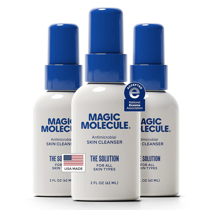 Magic Molecule Antimicrobial Skin Cleanser  62 ml (Pack of 3) | Gentle HOCl Formula for Face, Body & Tattoo Aftercare
