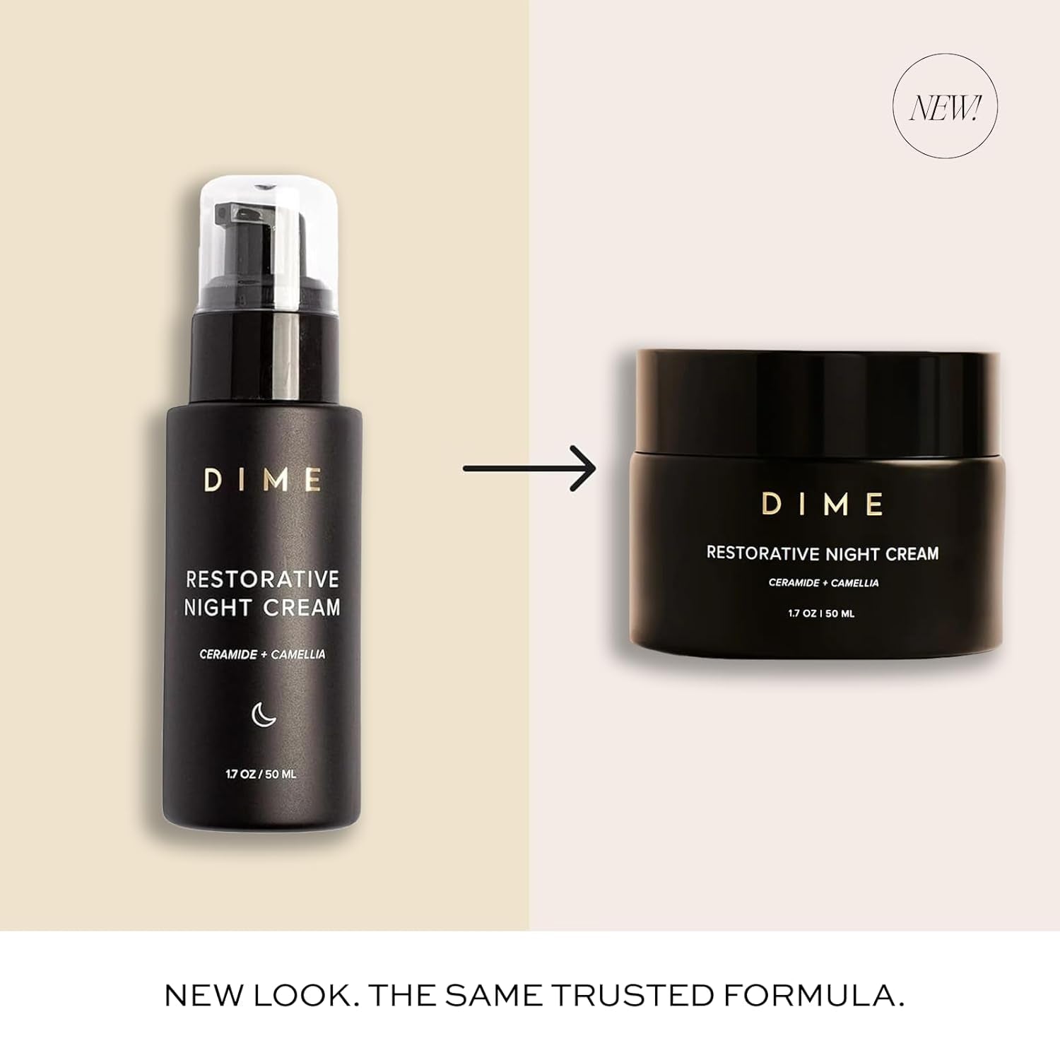 DIME Restorative Night Cream - 50ml | Hydrating, Peptide-Powered Overnight Moisturiser for Youthful Skin