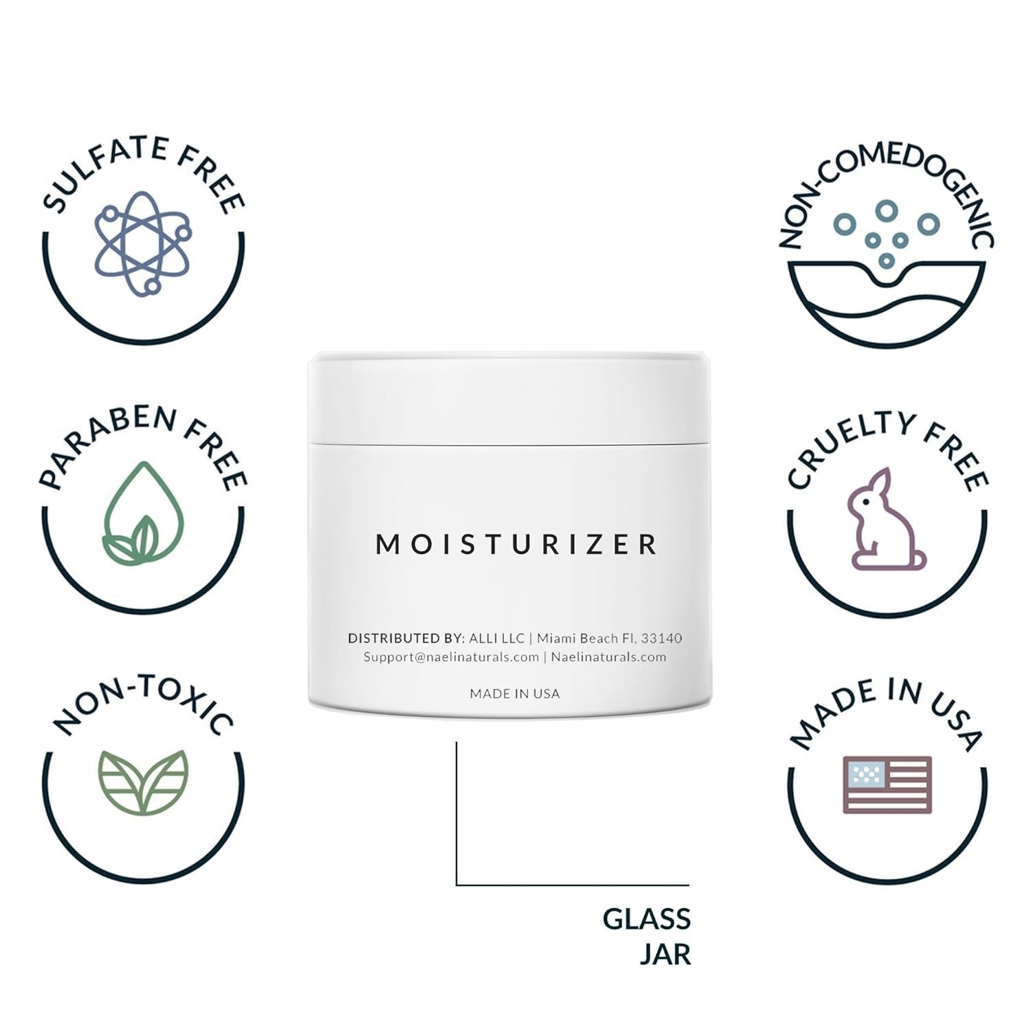 NAELI Day Moisturizer Broad Spectrum SPF 30 – 100ml | Anti-Aging Hydration with Peptides, Ceramides & UVA/UVB Protection