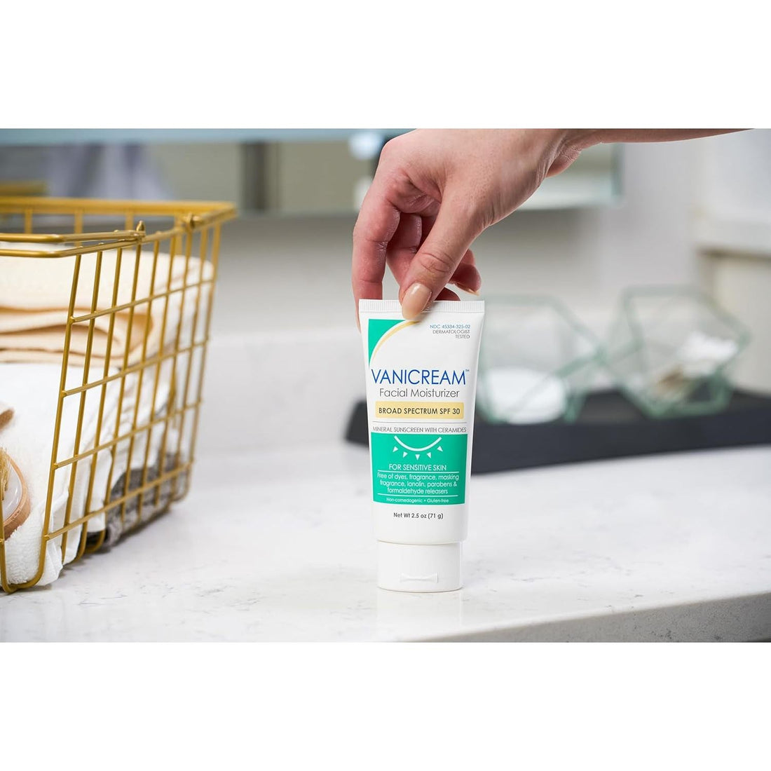 Vanicream Facial Moisturizer with SPF 30 71g | Mineral Sunscreen for Sensitive Skin with Ceramides & Zinc Oxide