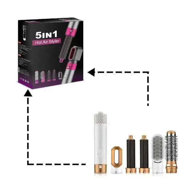 5 in 1 Hair Dryer Auto Curling Iron Dry, Smooth, Curl & Style Like a Pro