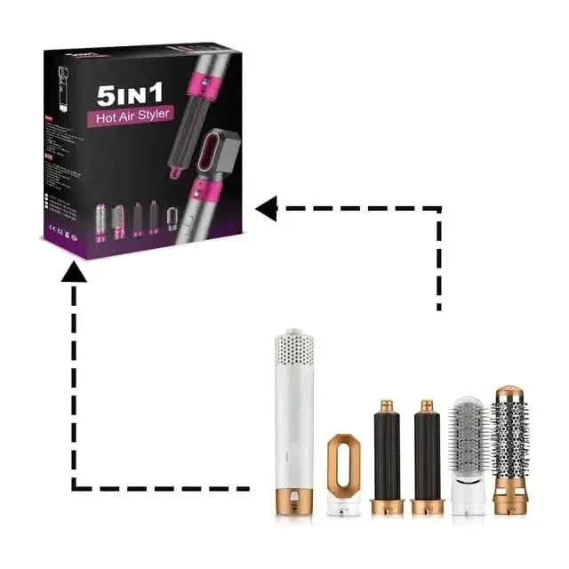 5 in 1 Hair Dryer Auto Curling Iron Dry, Smooth, Curl & Style Like a Pro