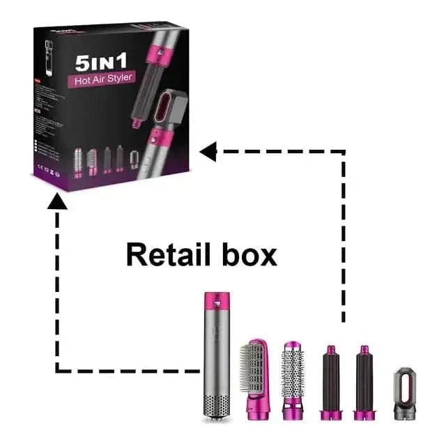 5 in 1 Hair Dryer Auto Curling Iron Dry, Smooth, Curl & Style Like a Pro