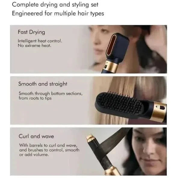 5-in-1 Multi Hair Styler & Curling Iron Versatile Styling Tool for Straightening, Curling, and Volumizing