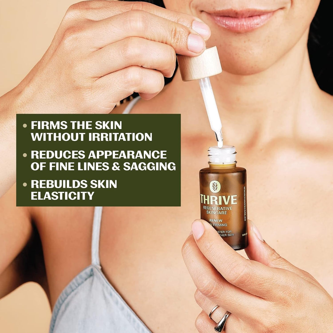 Thrive Regenerative Skincare Renew Skin Firming Serum 15ml | Plant-Powered Firming & Anti-Aging Solution