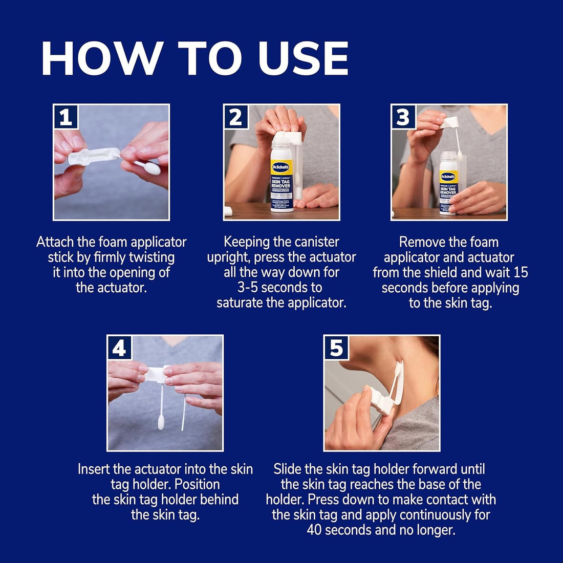 Dr. Scholl's Freeze Away Skin Tag Remover  8 Cryo Treatments, 53g | The FDA-Cleared At-Home Solution for Professional-Grade Skin Tag Removal