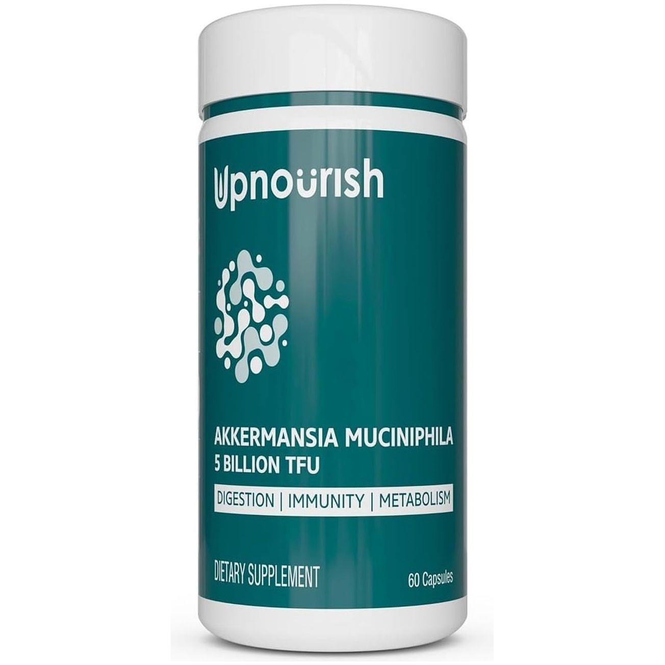UpNourish Akkermansia Muciniphila - 60 Capsules | Advanced Gut Health & Metabolism Support
