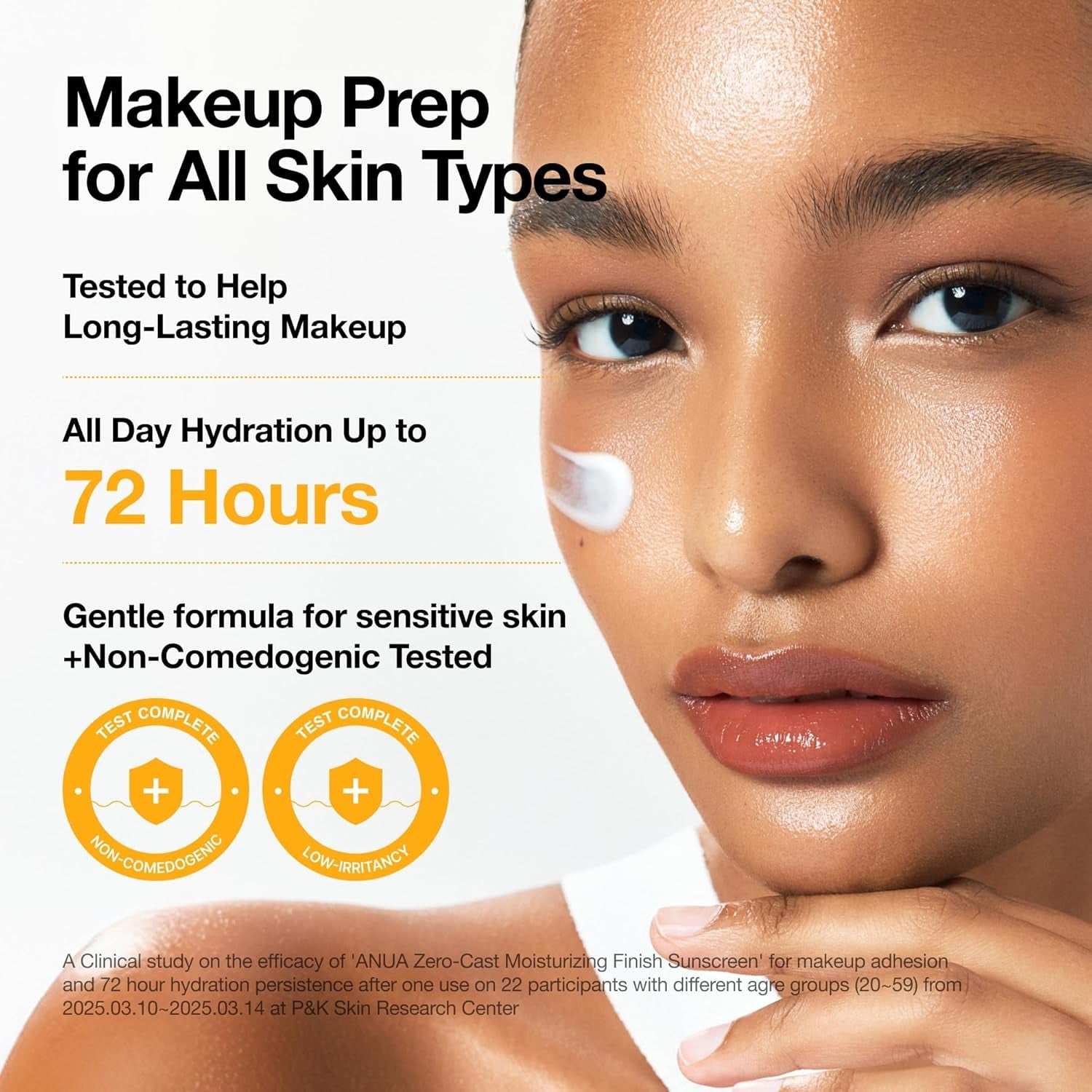 Anua Zero-Cast Moisturizing Finish Sunscreen SPF 50 50ml | No White Cast, Hydrating & Skin-Perfecting UV Protection