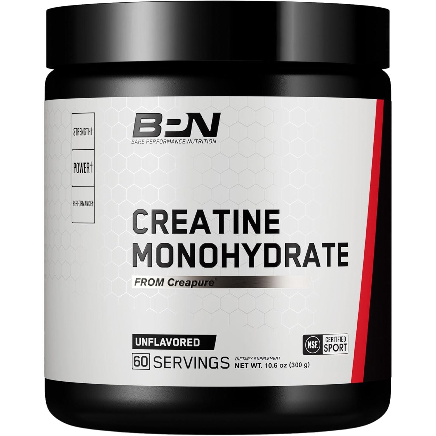 BARE PERFORMANCE NUTRITION Pure Creatine Monohydrate – 300g (60 Servings) The Gold Standard for Strength & Muscle Growth