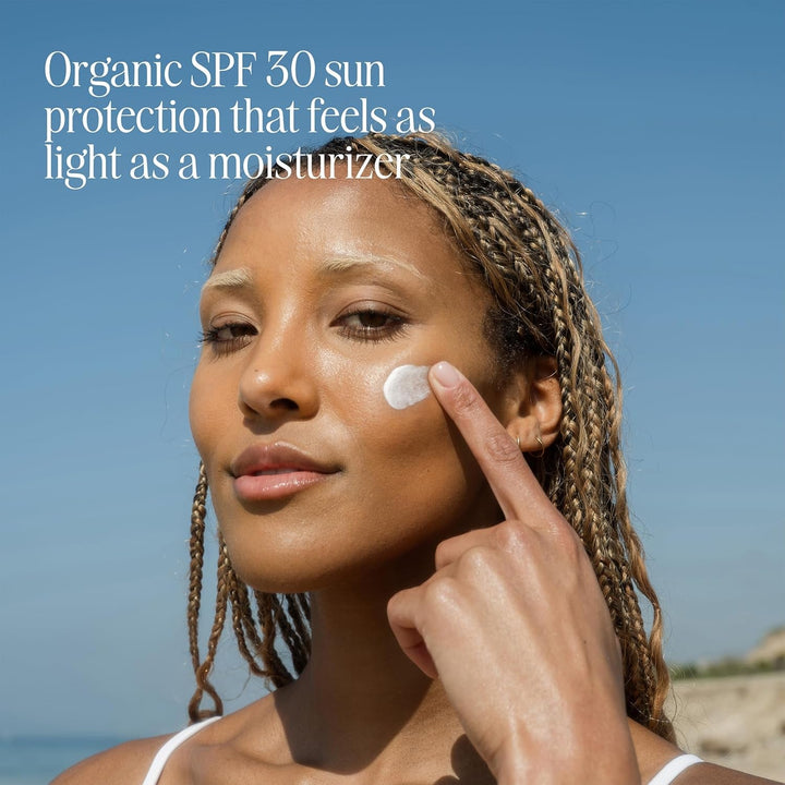 COOLA Classic Face Sunscreen SPF 30 Cucumber 50ml | Organic Daily Moisturiser with SPF &amp; Antioxidant Protection
