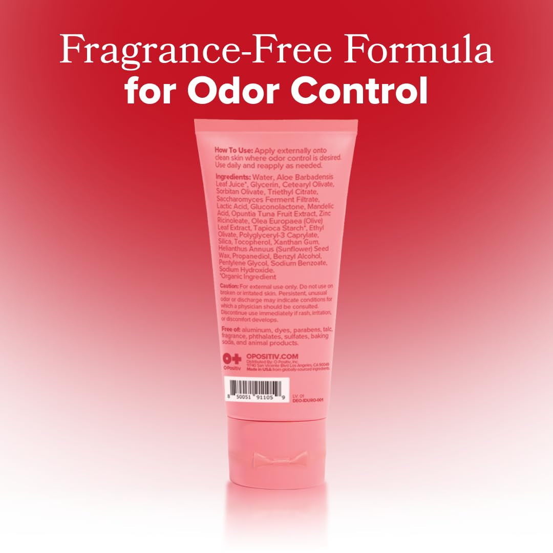 O Positiv URO Intimate Deodorant – 85g | Aluminum-Free, Unscented Whole Body Odor Control for Sensitive Skin