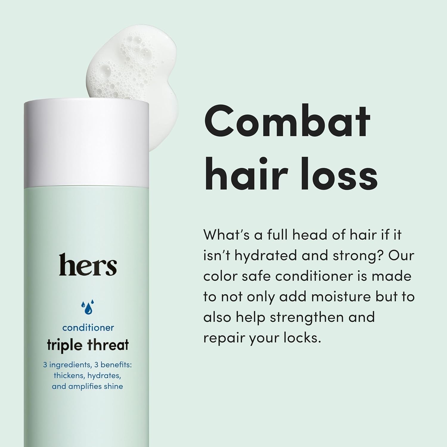 Hers Triple Threat Conditioner 2-Pack: Weightless Daily Conditioner for Fine & Thinning Hair