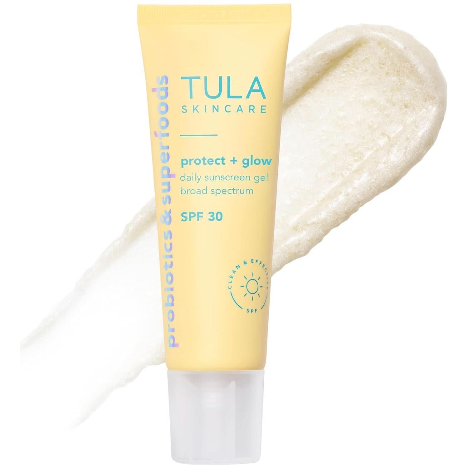 TULA Skincare Protect + Glow Daily Sunscreen Gel - 50ml | SPF Protection & Radiance