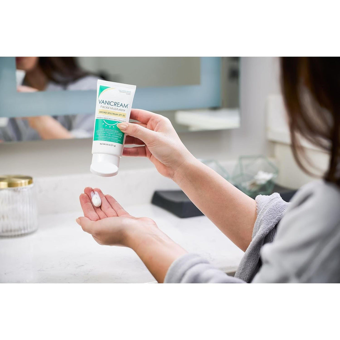 Vanicream Facial Moisturizer with SPF 30 71g | Mineral Sunscreen for Sensitive Skin with Ceramides & Zinc Oxide