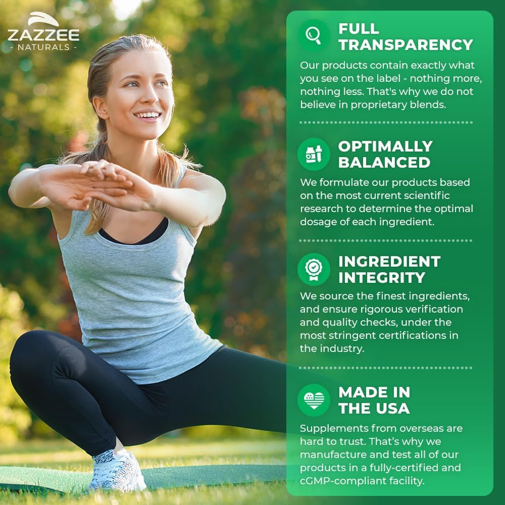 Zazzee D-Mannose Healthy Urinary Tract Support – 180 Vegan Capsules | Pure, Fast-Acting UTI Relief & Prevention