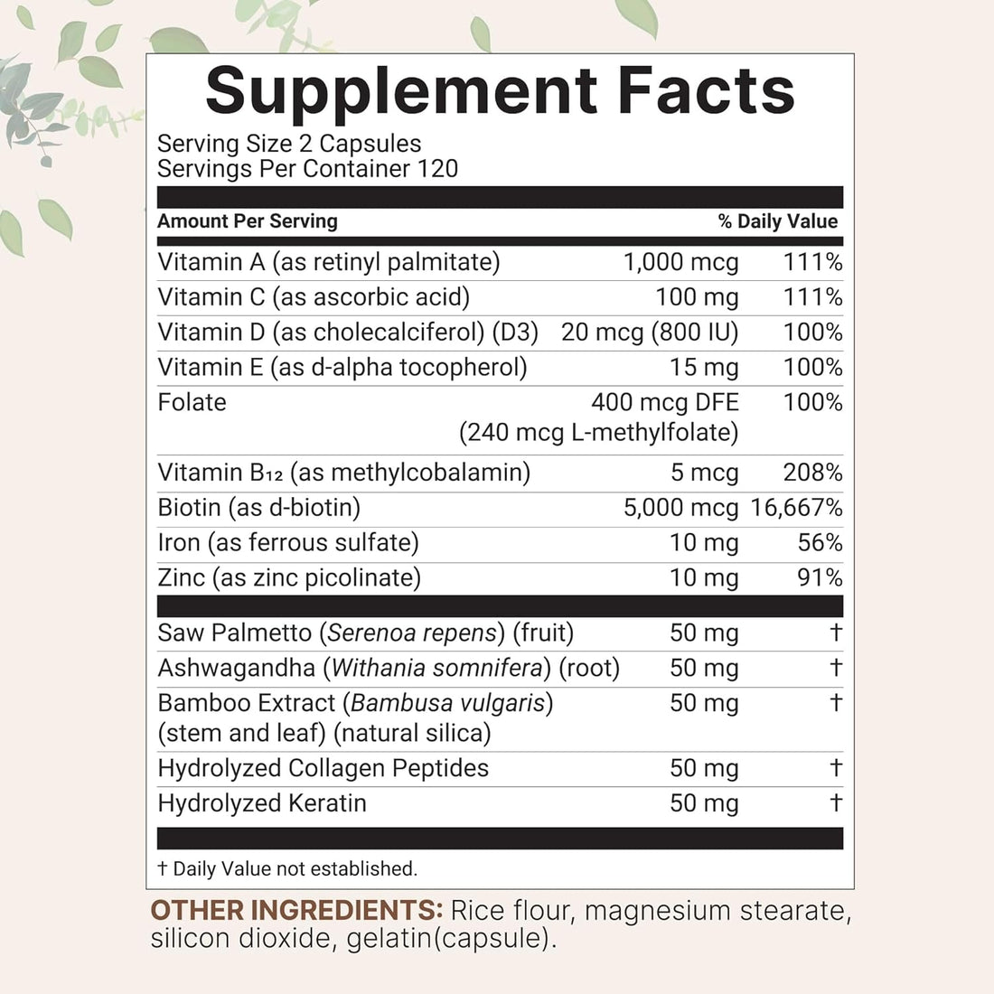 Micro Ingredients Hair Vitamins Complex – 240 Capsules | 14-in-1 Hair Growth Support Nourish your hair from the root  with the Micro Ingredients Hair Vitamins Complex.