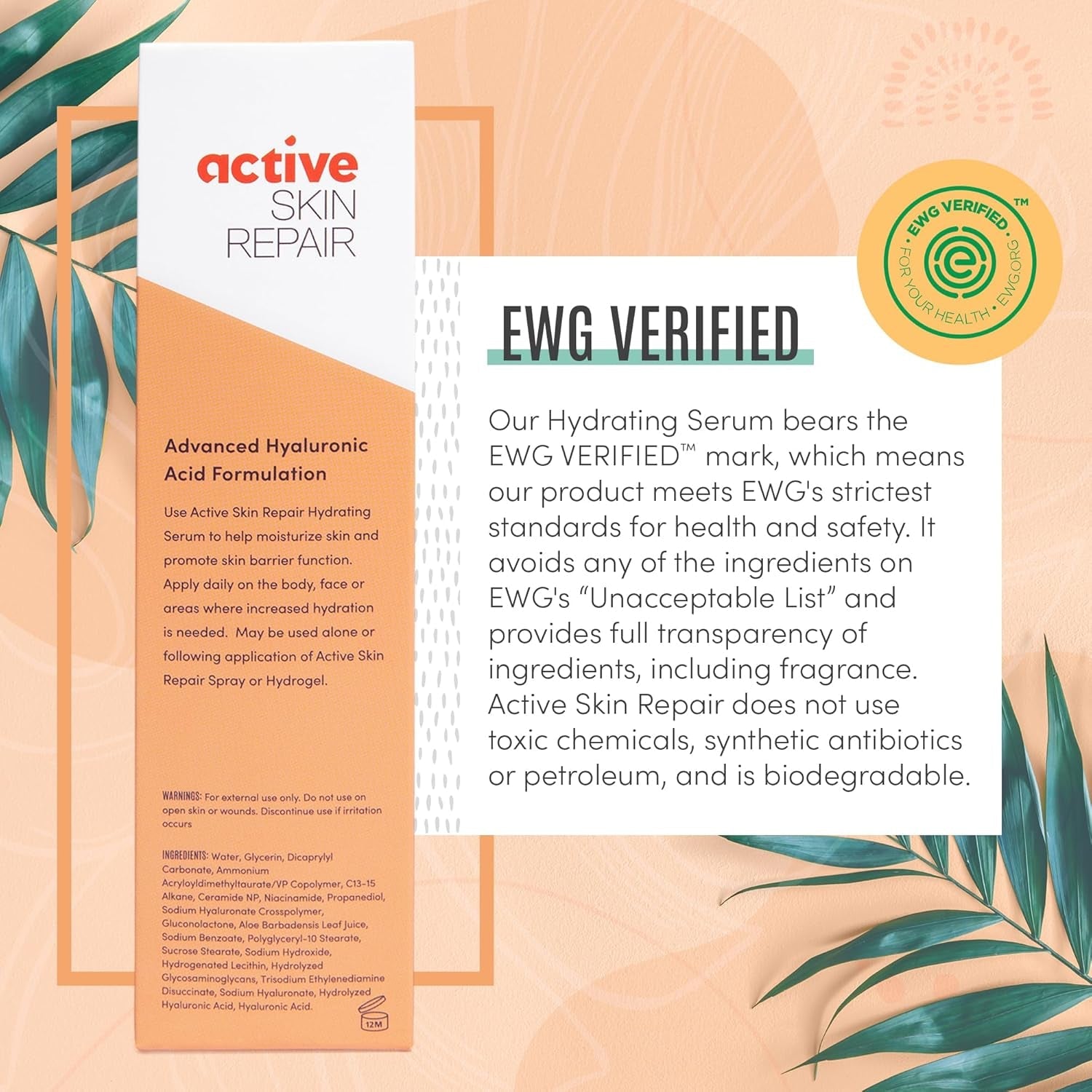 BLDG ACTIVE Skin Repair Hydrating Serum 148ml | Hyaluronic Acid Face & Body Serum for Deep Hydration & Skin Barrier Support