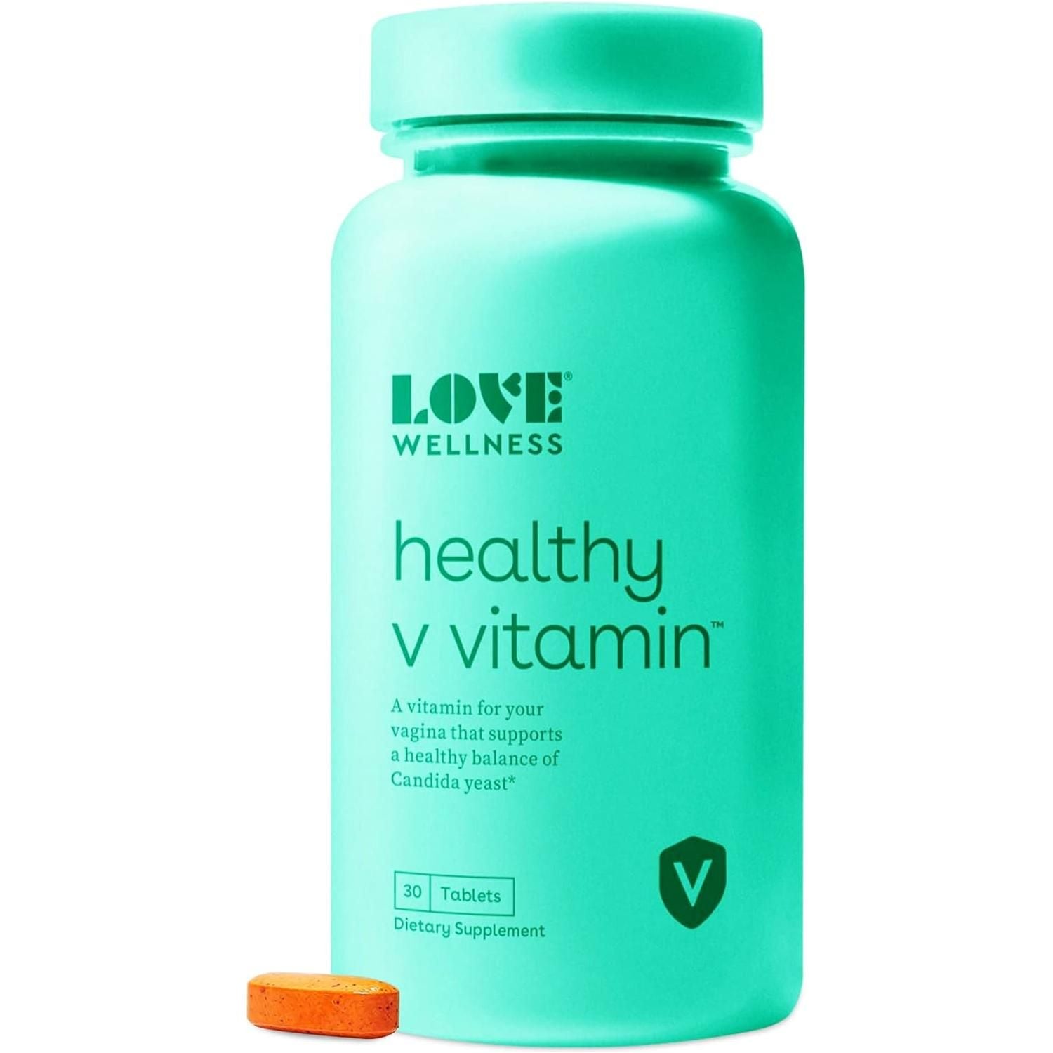 Love Wellness V Vitamin Feminine Balance Vaginal Health & Yeast Support | 30 Capsules Love Wellness