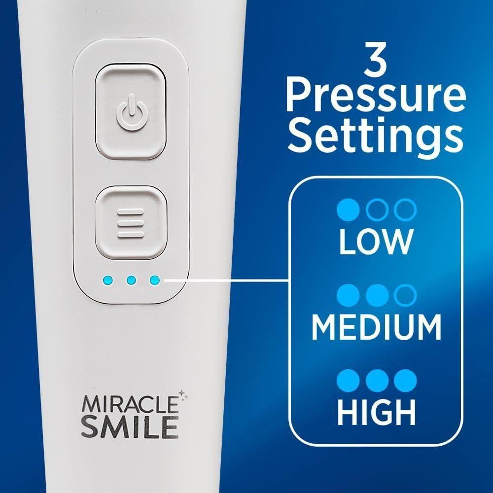 Ontel Miracle Smile Deluxe Pro Water Flosser | 360° Cleaning Technology for a Healthier Smile