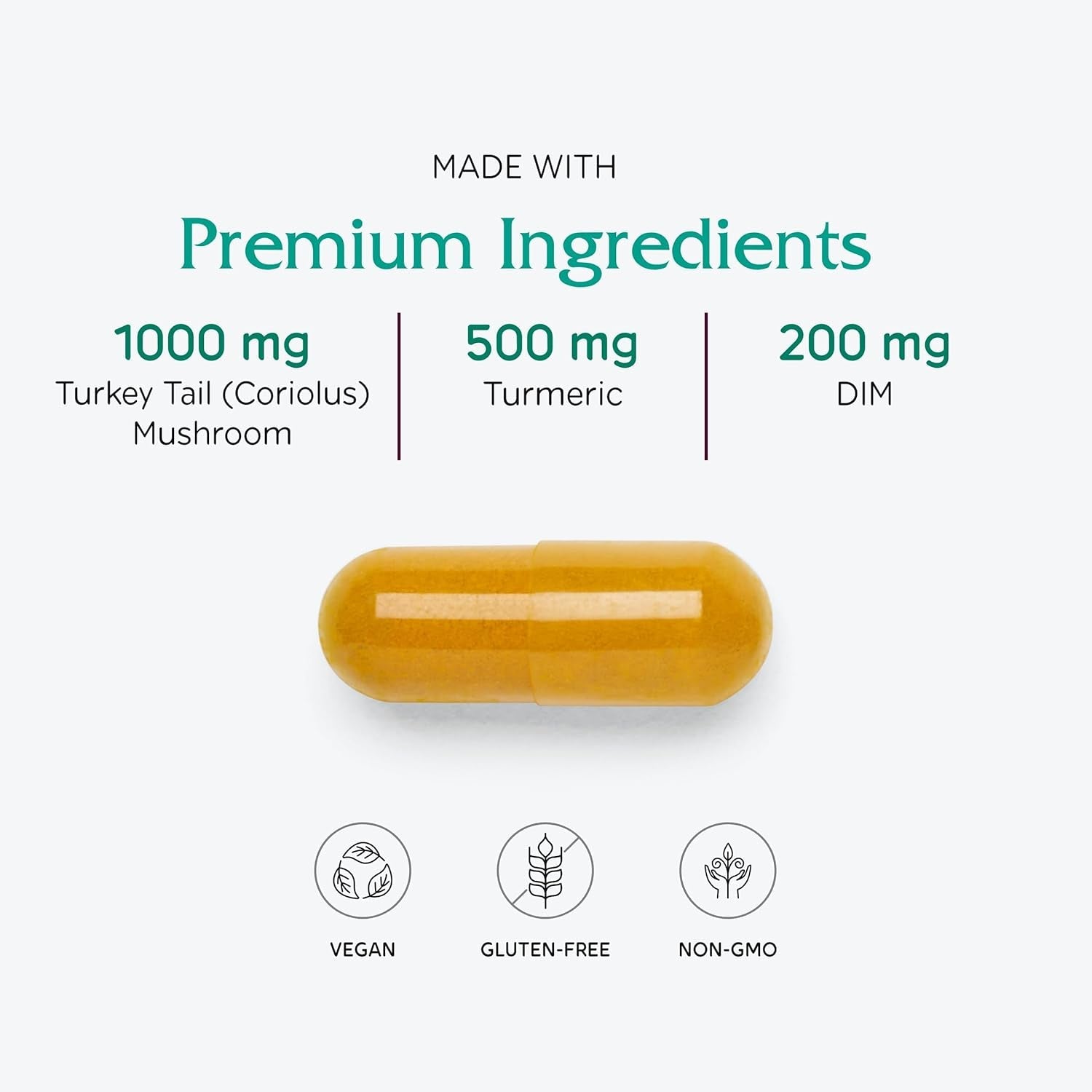 Vitanica CCDG Blend 90 Capsules | Antioxidant-Rich Immune & Hormonal Support with DIM, Mushrooms & Turmeric