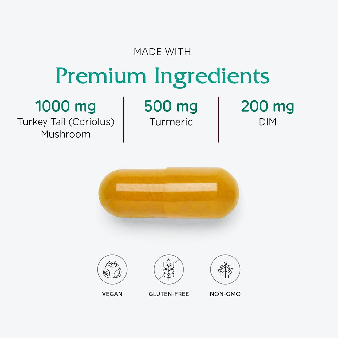 Vitanica CCDG Blend 90 Capsules | Antioxidant-Rich Immune & Hormonal Support with DIM, Mushrooms & Turmeric