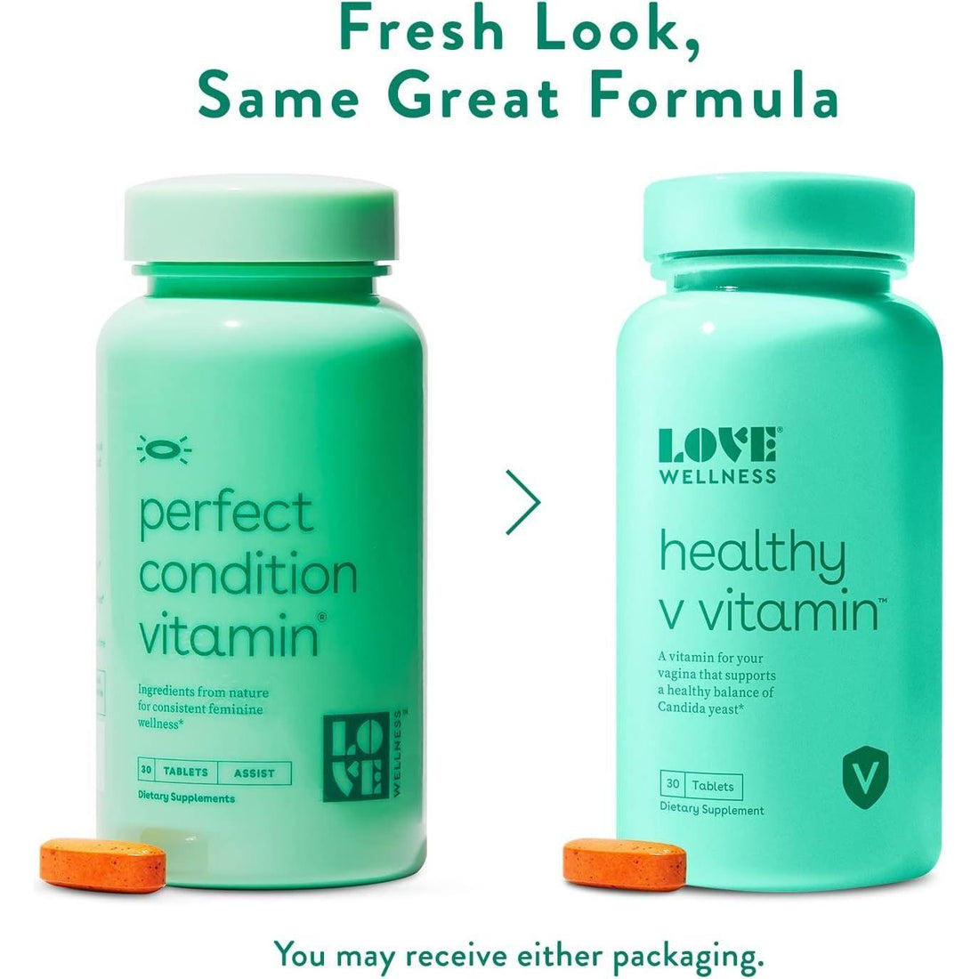 Love Wellness V Vitamin Feminine Balance Vaginal Health & Yeast Support | 30 Capsules Love Wellness