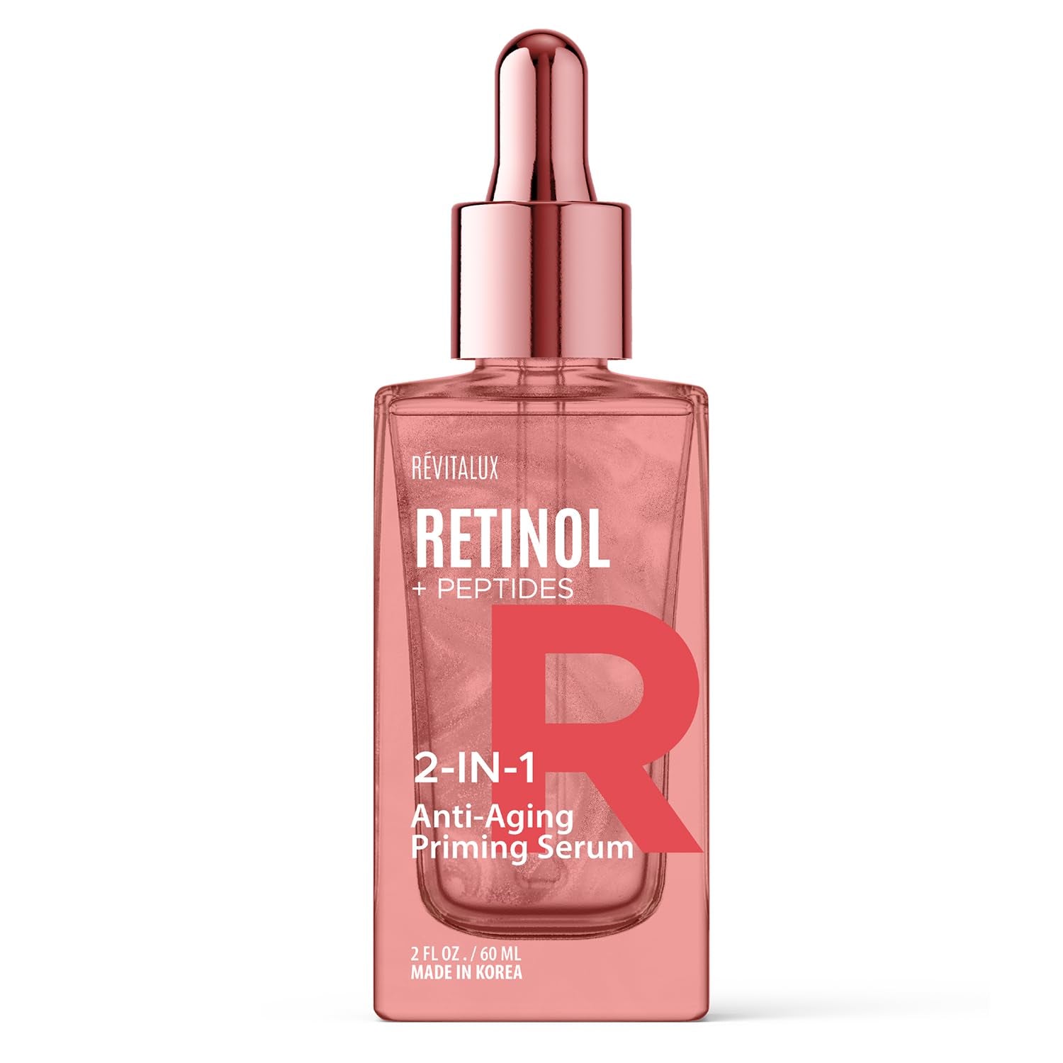 RevitaLux Retinol & Peptides 2-in-1 Anti-Aging Priming Serum – 60ml |The K-Beauty Power Duo for Firm, Smooth & Makeup-Ready Skin