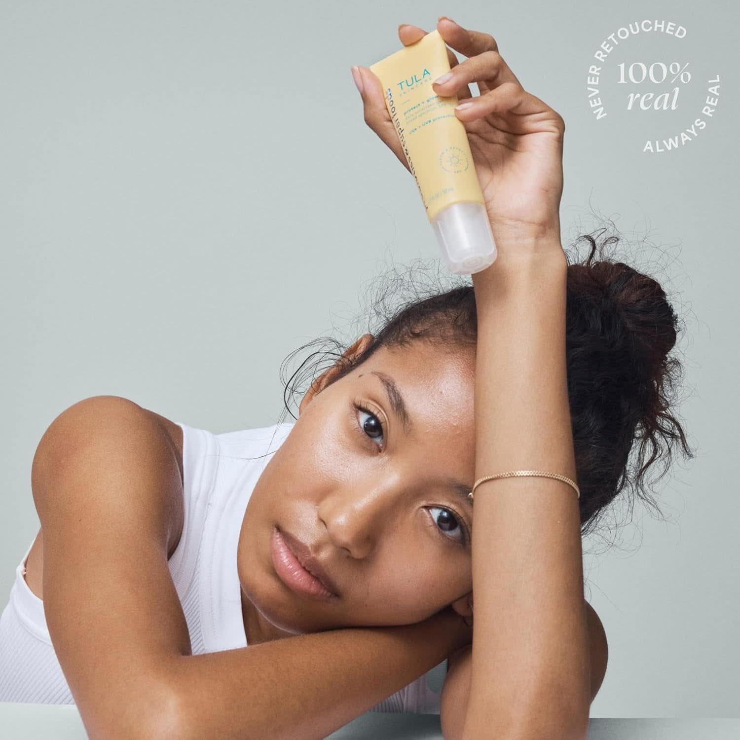 TULA Skincare Protect + Glow Daily Sunscreen Gel - 50ml | SPF Protection & Radiance