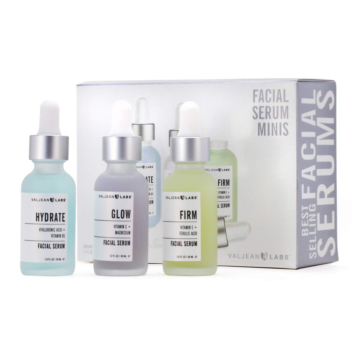Valjean Labs Facial Serum Combo Pack 3 x 30ml | Hydrate, Glow & Firm for Targeted Skin Renewal