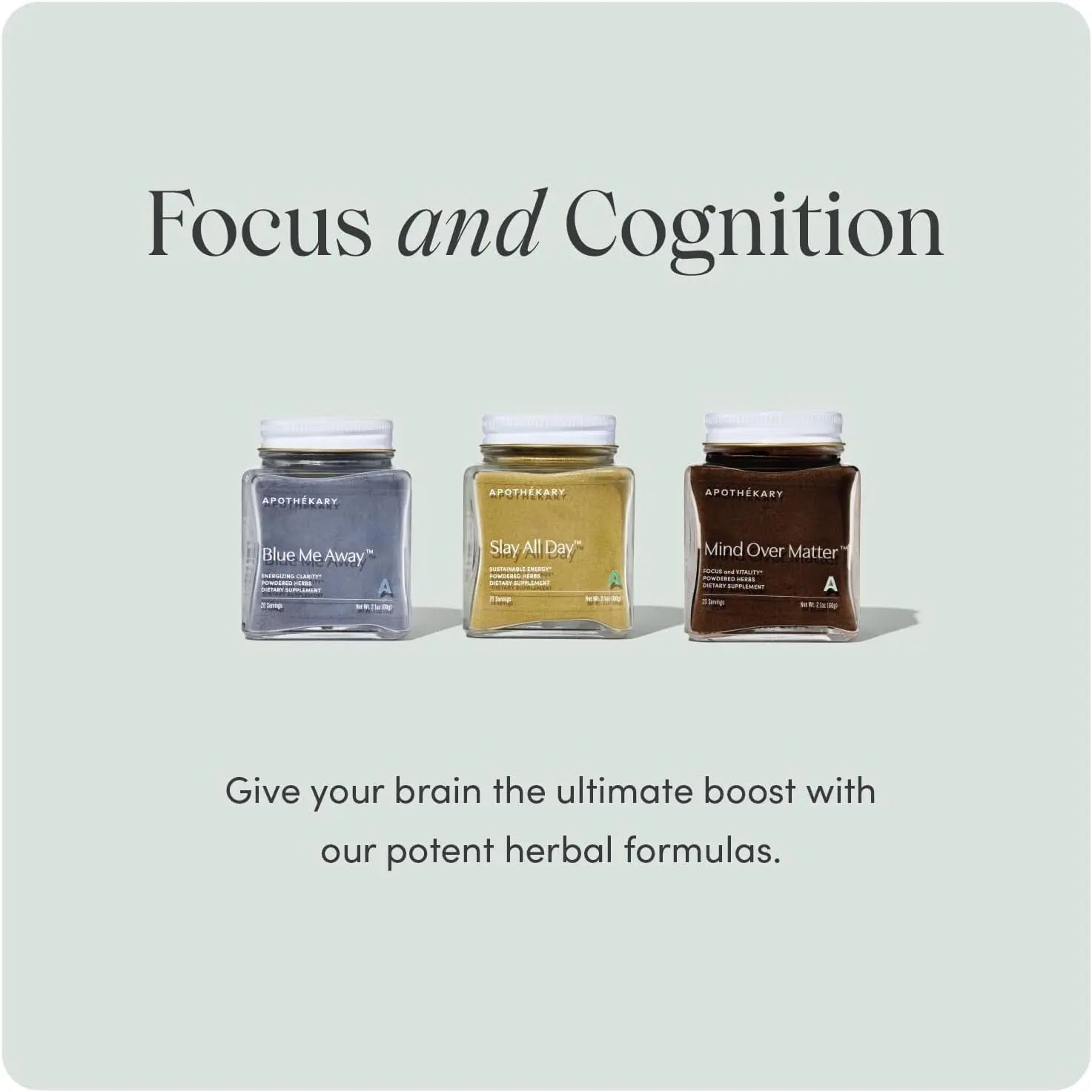 Apothékary Mind Over Matter Powdered Herbs – 60g (20 Servings) | Natural Brain-Boosting Mushroom Elixir for Focus & Clarity