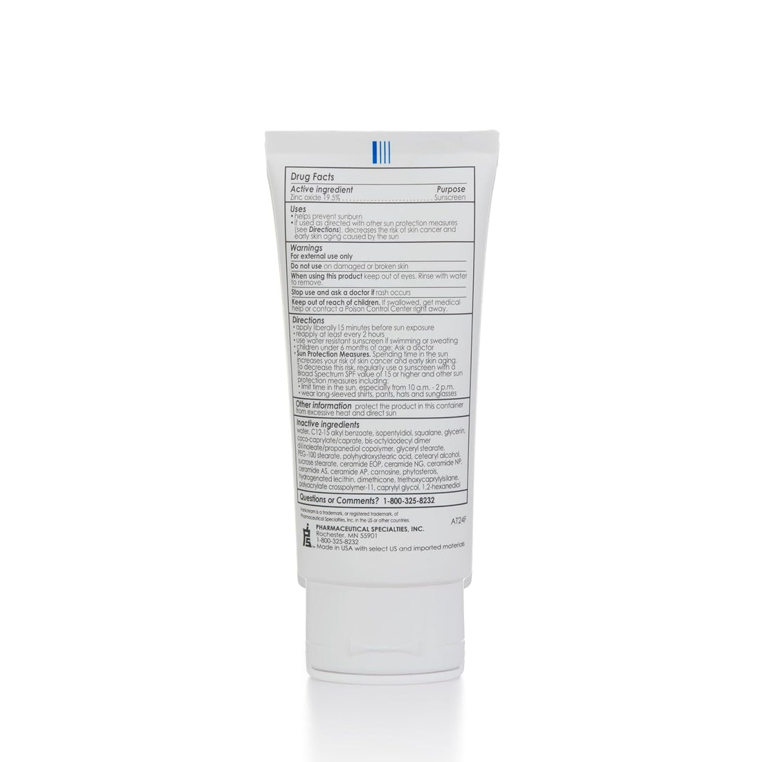 Vanicream Facial Moisturizer with SPF 30 71g | Mineral Sunscreen for Sensitive Skin with Ceramides & Zinc Oxide