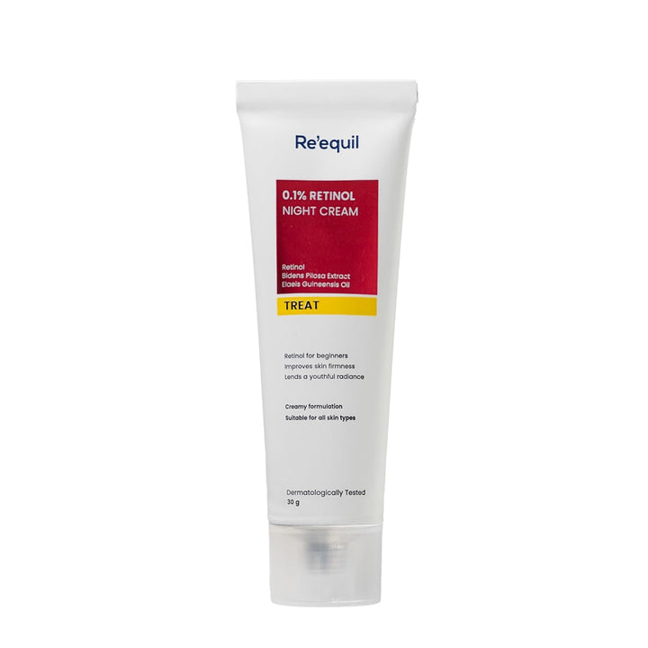RE' EQUIL 0.1% Retinol Night Cream – 30g  The Dermatologist-Approved Retinol Revolution for Youthful Resurfaced Skin
