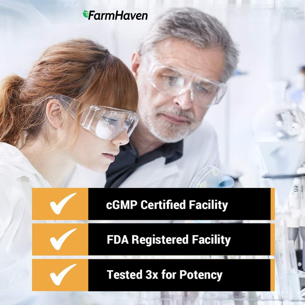 FarmHaven Turmeric Curcumin 90 Capsules | 1965mg High-Potency Joint, Heart & Brain Support with BioPerine