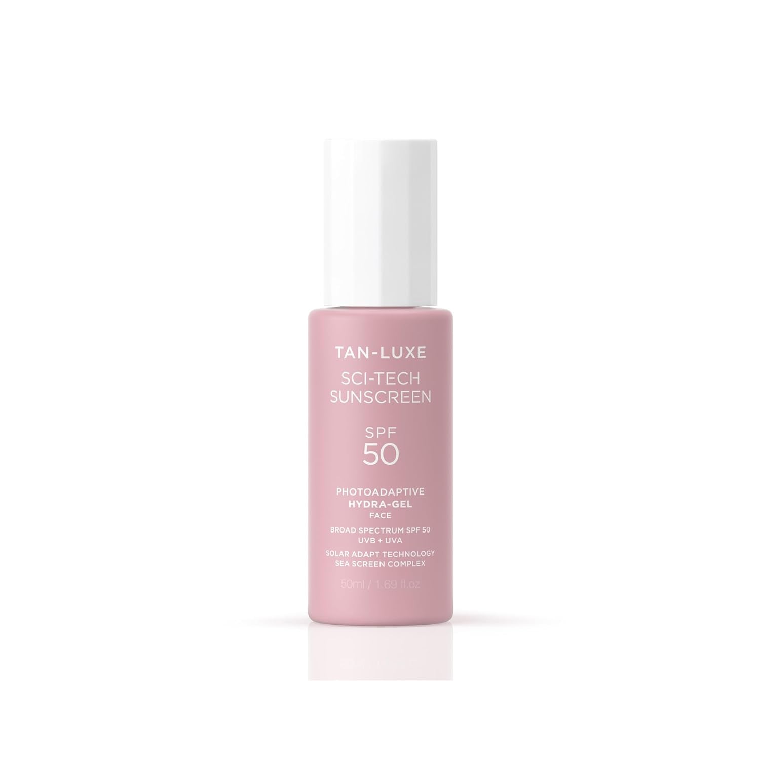 TAN-LUXE Sci-Tech Sunscreen SPF50 Photoadaptive Hydra-Gel – 50ml | High-Performance Invisible Protection & Hydration